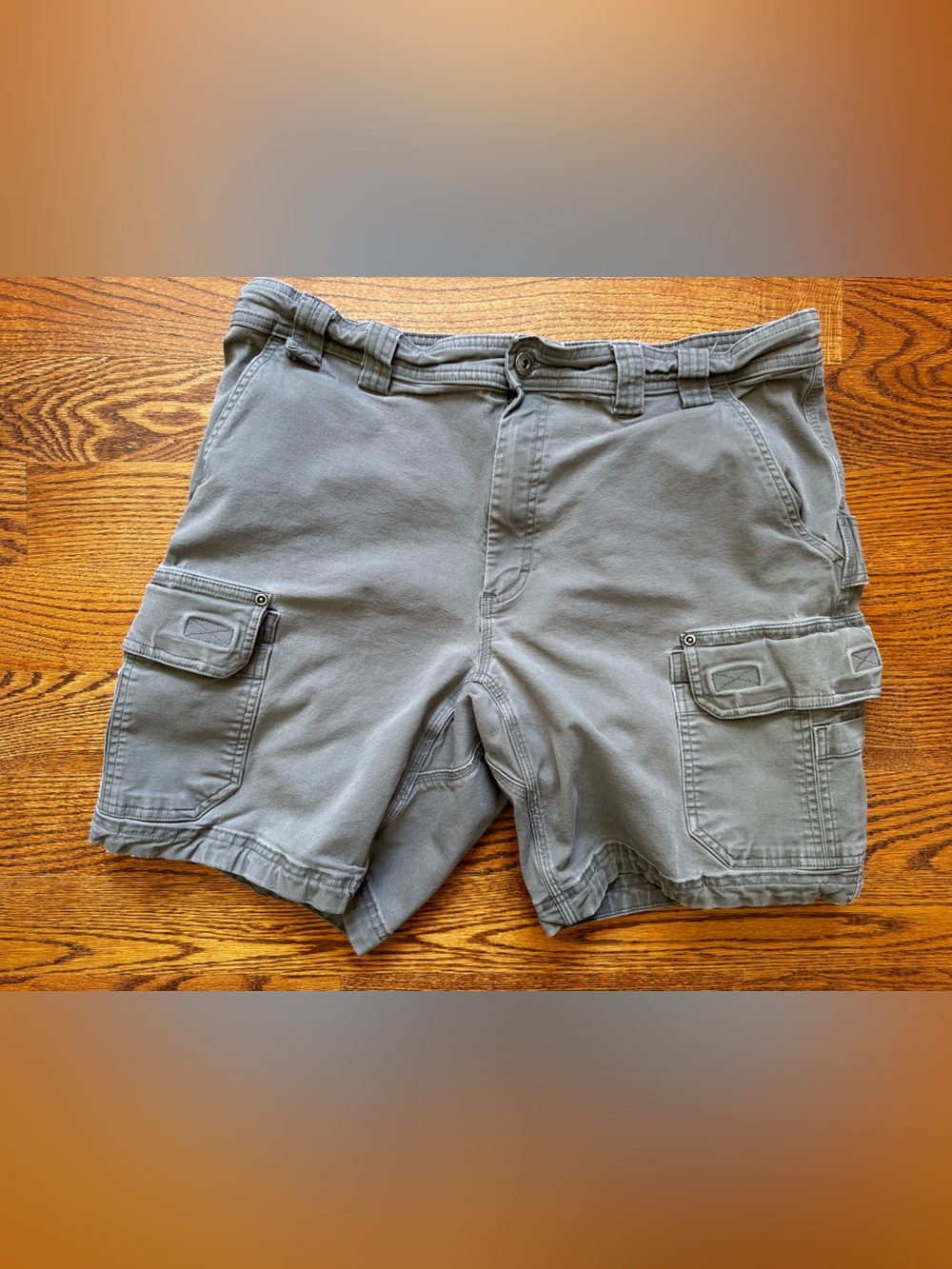 Duluth Trading Fire Hose Cargo Shorts Men’s 38 Gray Workwear